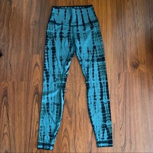 Lululemon Align Leggings Black and Blue Tie Dye